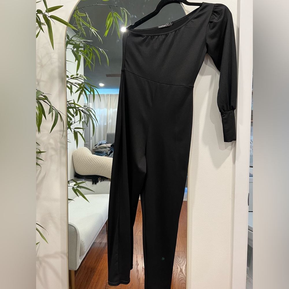 One sleeve, long sleeve jumpsuit